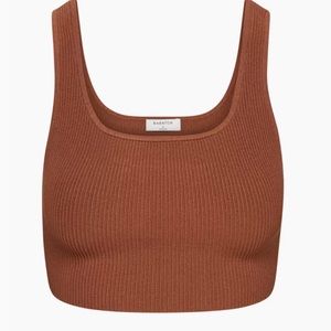 Babaton Sculpt Knit Square Neck Cropped Tank